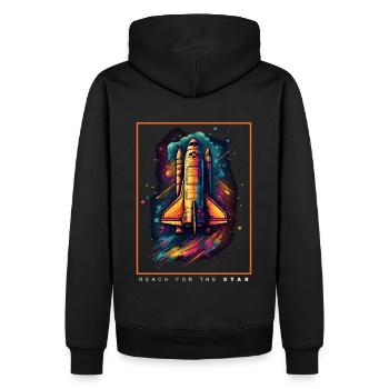 Space Shuttle Spaceship Space Gift - Men’s Premium Organic Hoodie - black - Back - Nico (187cm)