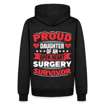 Transplantation cardiaque Chirurgie cardiaque Chirurgie cardiaque Chirurgie cardiaque Bypass - Sweat à capuche Premium bio Homme - noir - Dos - Nico (187cm)