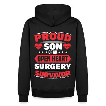 Transplantation cardiaque Chirurgie cardiaque Chirurgie cardiaque Chirurgie cardiaque Bypass - Sweat à capuche Premium bio Homme - noir - Dos - Nico (187cm)
