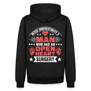 Transplantation cardiaque Chirurgie cardiaque Chirurgie cardiaque Chirurgie cardiaque Bypass - Sweat à capuche Premium bio Homme - noir - Dos - Nico (187cm)