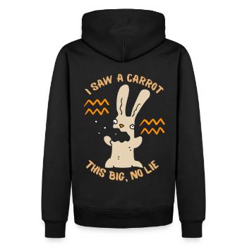 Lustiger Hase Comic Witz - Männer Premium Bio Hoodie - Schwarz - Hinten - Nico (187cm)