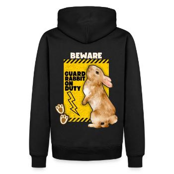 Lapin Lapin Drôle Dire Garde-Lapin Blague - Sweat à capuche Premium bio Homme - noir - Dos - Nico (187cm)