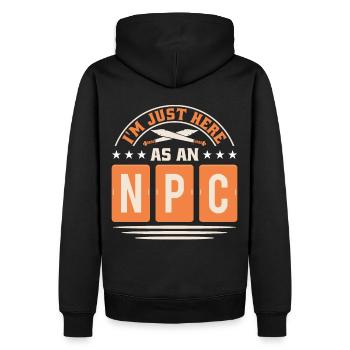 Jeu de rôle en direct GN - Sweat à capuche Premium bio Homme - noir - Dos - Nico (187cm)