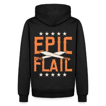 Jeu de rôle en direct GN - Sweat à capuche Premium bio Homme - noir - Dos - Nico (187cm)