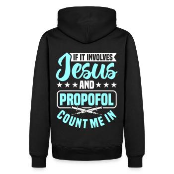 Anesthesia Anesthesia Technician Anesthesiologist - Men’s Premium Organic Hoodie - black - Back - Nico (187cm)