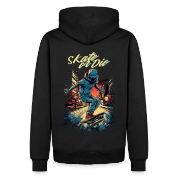 Skateboarder Skateboard Skate Skater - Männer Premium Bio Hoodie - Schwarz - Hinten - Nico (187cm)