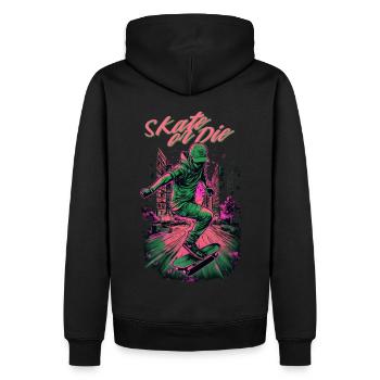 Skateboarder Skateboard Skate Skater - Männer Premium Bio Hoodie - Schwarz - Hinten - Nico (187cm)