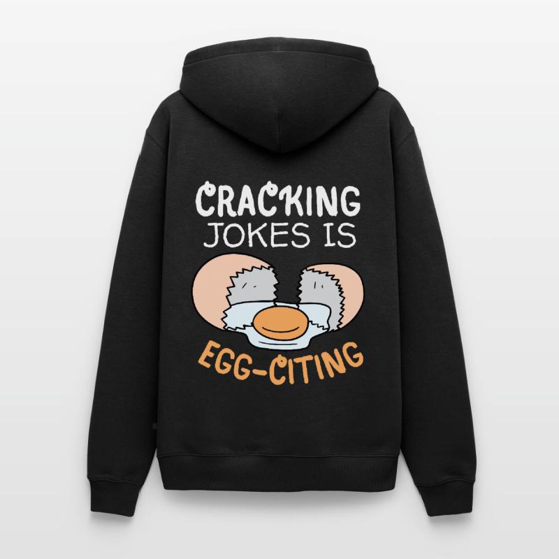 Egg, Eggs, Funny Saying, Pun Egg-citing Joke Men’s Premium Organic Hoodie
