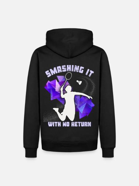 badminton, badminton player, badminton saying - Men’s Premium Organic Hoodie - black