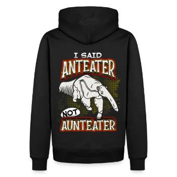 Ameisenbär Anteater lustiger Spruch für Tante, Pun - Männer Premium Bio Hoodie - Schwarz - Hinten - Nico (187cm)