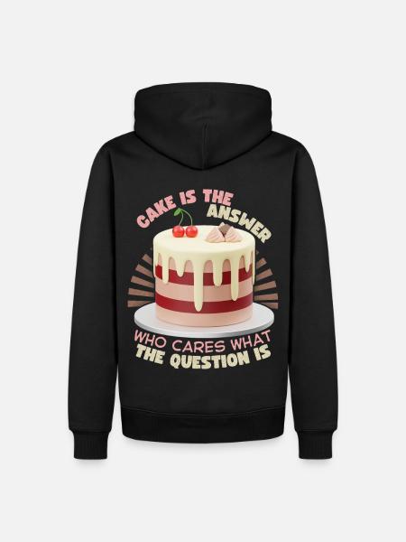 Torte, Bäcker, Kuchen backen lustiger Spruch - Männer Premium Bio Hoodie - Schwarz