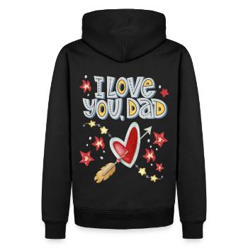 Father, Father's Day, Daddy-Daddy, Dad-Daddy Saying - Men’s Premium Organic Hoodie - black - Back - Nico (187cm)