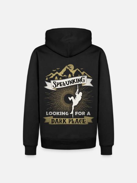 Spelunking, speleologist, speleology, saying - Men’s Premium Organic Hoodie - black