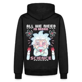 Wissenschaftler Spruch, Chemie, Physik Comic - Männer Premium Bio Hoodie - Schwarz - Hinten - Nico (187cm)