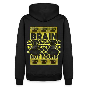 404-html error, computer nerd, funny saying - Men’s Premium Organic Hoodie - black - Back - Nico (187cm)