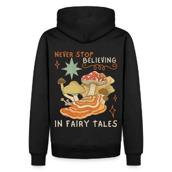 Märchen, Fairy-Tales Faecore Pilze lustiger Spruch - Männer Premium Bio Hoodie - Schwarz - Hinten - Nico (187cm)