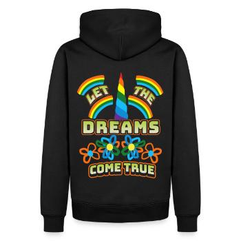 Unicorn, Unicorns, LGBTQ, Rainbow, Saying - Men’s Premium Organic Hoodie - black - Back - Nico (187cm)