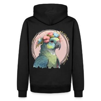 Mignon Oiseau de Hahn Fleur d’ara Couronne Oiseaux de compagnie - Sweat à capuche Premium bio Homme - noir - Dos - Nico (187cm)
