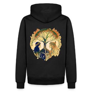 Tree Sisters - Men’s Premium Organic Hoodie - black - Back - Nico (187cm)