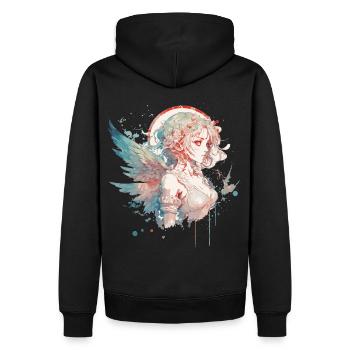 Anime Fairy Portrait Girl Fairycore Grunge Pastel - Men’s Premium Organic Hoodie - black - Back - Nico (187cm)