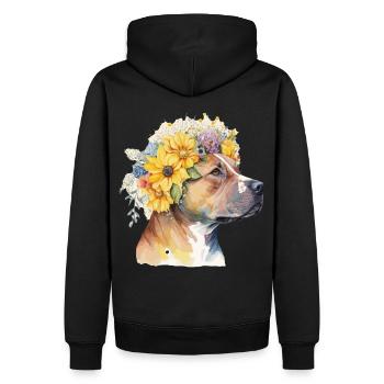 Mignon Staffordshire Bull Terrier Sunflower Dog Race - Sweat à capuche Premium bio Homme - noir - Dos - Nico (187cm)