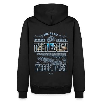 Wrack Thistlegorm Ägypten Tauchen Geschichte - Männer Premium Bio Hoodie - Schwarz - Hinten - Nico (187cm)