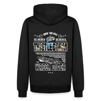 Wrack Thistlegorm Ägypten Tauchen Geschichte - Männer Premium Bio Hoodie - Schwarz - Hinten - Nico (187cm)