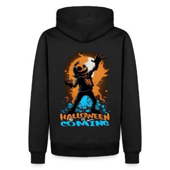 Halloween Jack O Lantern Dabbing Pumpkin - Men’s Premium Organic Hoodie - black - Back - Nico (187cm)