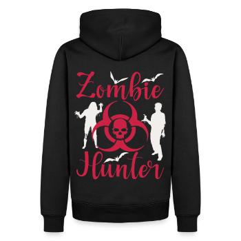 Zombie Hunter Halloween Zombie Jäger - Männer Premium Bio Hoodie - Schwarz - Hinten - Nico (187cm)