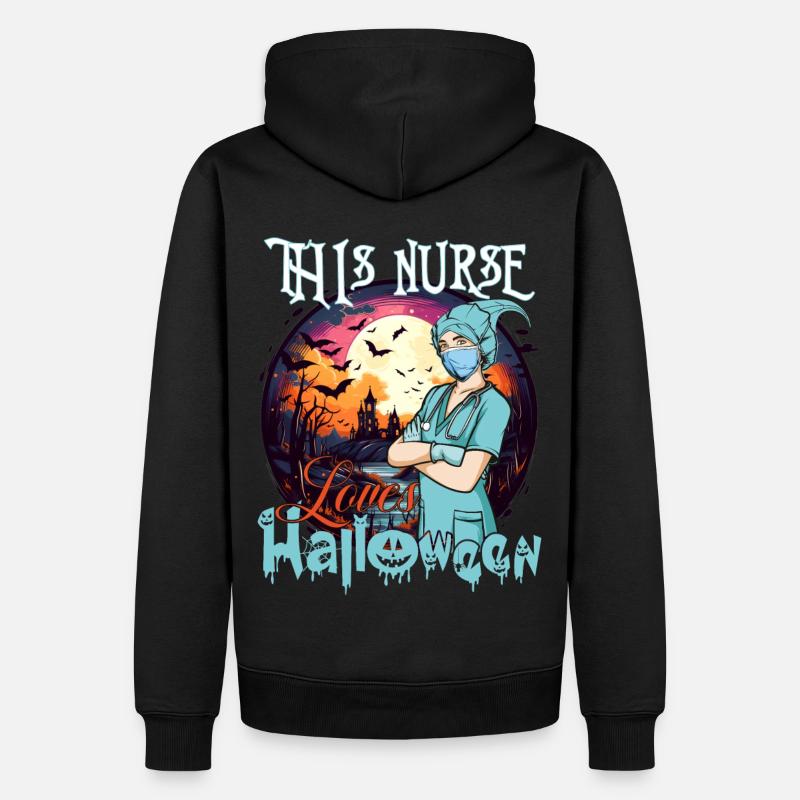 Krankenschwester Halloween Liebe - Männer Premium Bio Hoodie - Schwarz