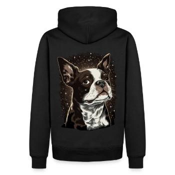 Cute Boston Terrier Dog Breed Pet Lover - Männer Premium Bio Hoodie - Schwarz - Hinten - Nico (187cm)