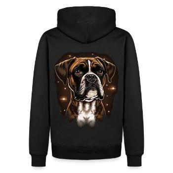 Cute Boxer Dog Breed Pet Lover - Männer Premium Bio Hoodie - Schwarz - Hinten - Nico (187cm)