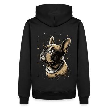 Mignon bouledogue français Frenchie Dog Breed Pet Lover - Sweat à capuche Premium bio Homme - noir - Dos - Nico (187cm)