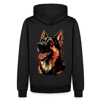 Cute German Shepherd Dog Breed Pet Lover - Männer Premium Bio Hoodie - Schwarz - Hinten - Nico (187cm)