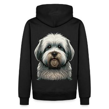 Cute Havenese Dog Breed Pet Lover - Männer Premium Bio Hoodie - Schwarz - Hinten - Nico (187cm)