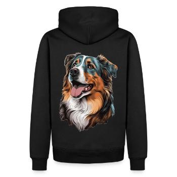 Mignon Aussie Australian Berger Chien Race Pet Love - Sweat à capuche Premium bio Homme - noir - Dos - Nico (187cm)