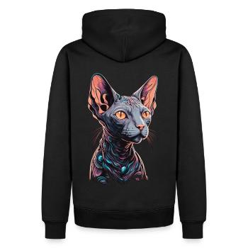Mignon Pastel Goth Spyhnx Cat Breed Pet Lover - Sweat à capuche Premium bio Homme - noir - Dos - Nico (187cm)