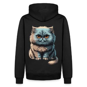 Cute Persian Cat Breed Pet Lover - Männer Premium Bio Hoodie - Schwarz - Hinten - Nico (187cm)