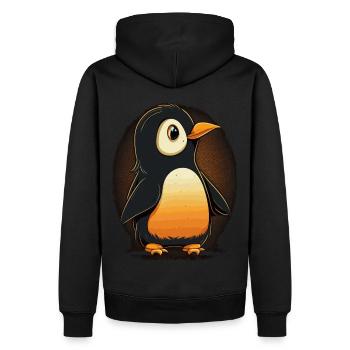 Cute Penguin Kawaii Penguin Lover - Männer Premium Bio Hoodie - Schwarz - Hinten - Nico (187cm)