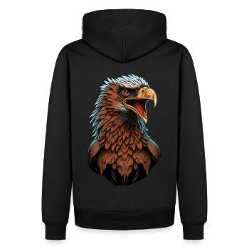 Beautiful Bald Eagle Bird Animal Lover - Männer Premium Bio Hoodie - Schwarz - Hinten - Nico (187cm)
