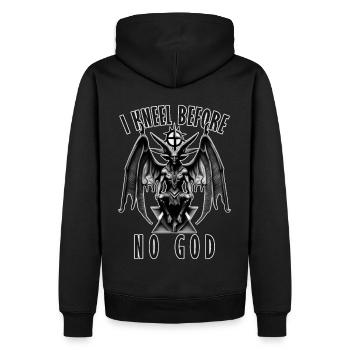 Baphomet Athéiste Satanisme Pentagramme Sorcière Occulte - Sweat à capuche Premium bio Homme - noir - Dos - Nico (187cm)
