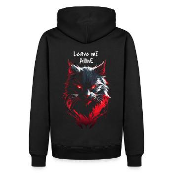 Chat ennuyeux avec Dire Chat Maman Cadeau - Sweat à capuche Premium bio Homme - noir - Dos - Nico (187cm)