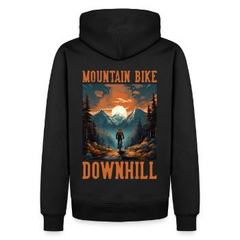 VTT Descente VTT VTT - Sweat à capuche Premium bio Homme - noir - Dos - Nico (187cm)