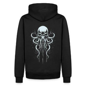 Kraken Tintenfisch Tier Tattoo Gothpunk - Männer Premium Bio Hoodie - Schwarz - Hinten - Nico (187cm)