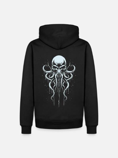 Kraken Squid Animal Tattoo Gothpunk - Men’s Premium Organic Hoodie - black
