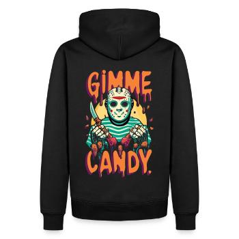 Halloween Gimme Candy gruseligen Jahreszeit - Männer Premium Bio Hoodie - Schwarz - Hinten - Nico (187cm)