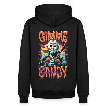 Halloween Gimme Candy gruseligen Jahreszeit - Männer Premium Bio Hoodie - Schwarz - Hinten - Nico (187cm)