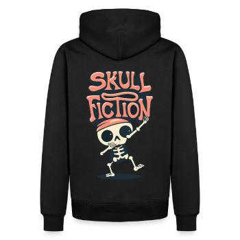 Totenkopf Skull Fiction Totenschädel - Men’s Premium Organic Hoodie - black - Back - Nico (187cm)