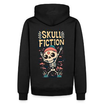 Totenkopf Skull Fiction Totenschädel - Men’s Premium Organic Hoodie - black - Back - Nico (187cm)