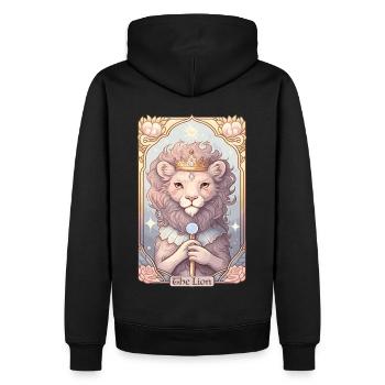 Kawaii Tarot Card The Lion Pastel Goth Anime Celes - Männer Premium Bio Hoodie - Schwarz - Hinten - Nico (187cm)